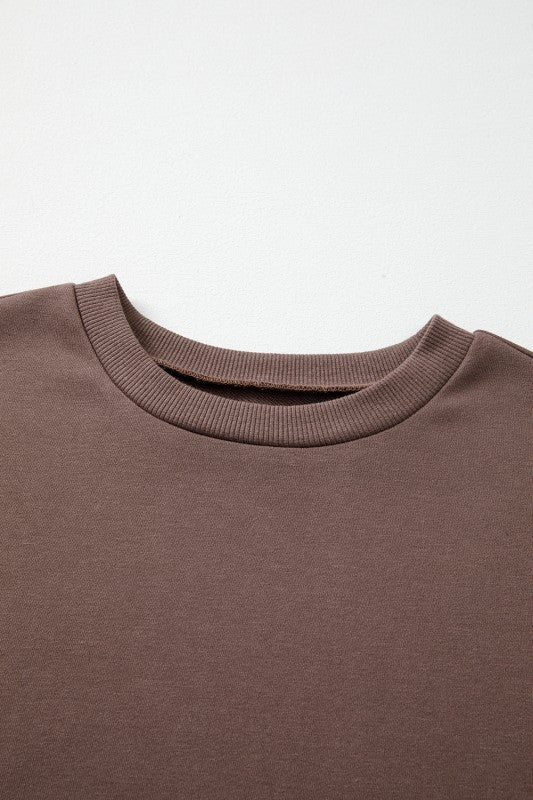 Cotton Colorblock Drop  Pullover Sweatshirt - Image 4