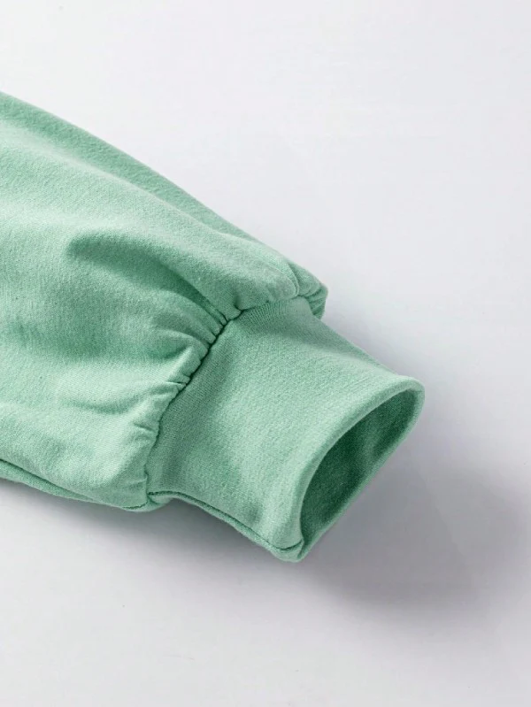Cotton Stitching Irregular Hem Block  Pullover - Image 5