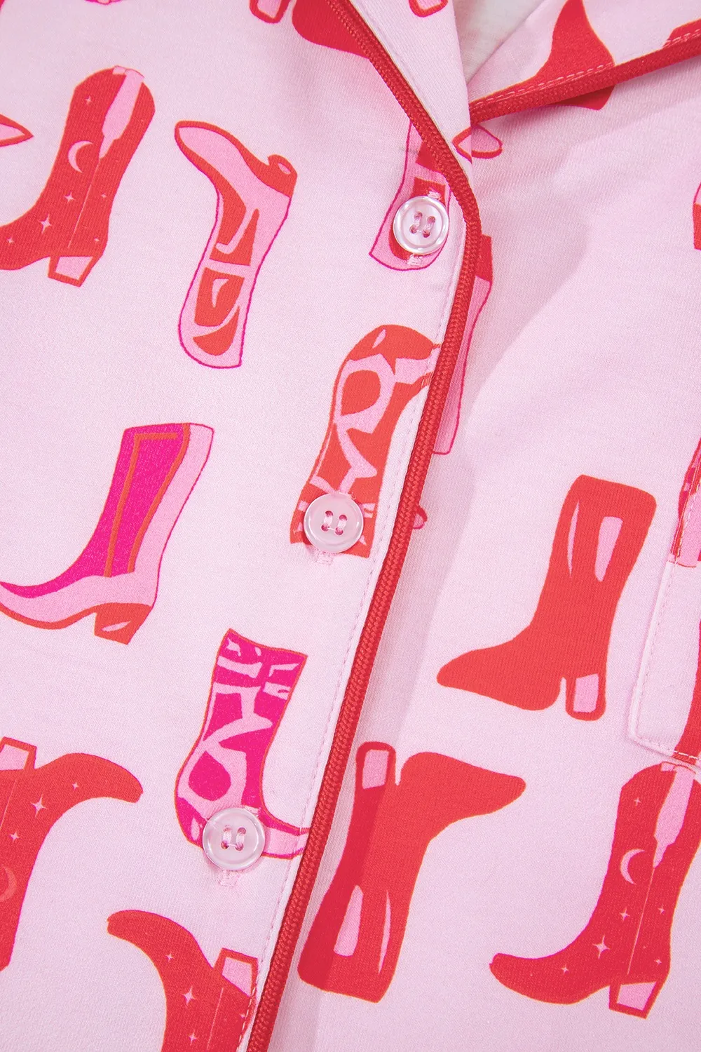 Cowgirl Boots Printed Shirt and Shorts Set - Image 13
