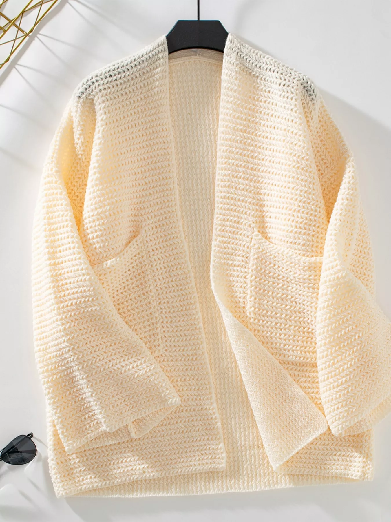 Cozy Knit Open Front Cardigan - Image 5