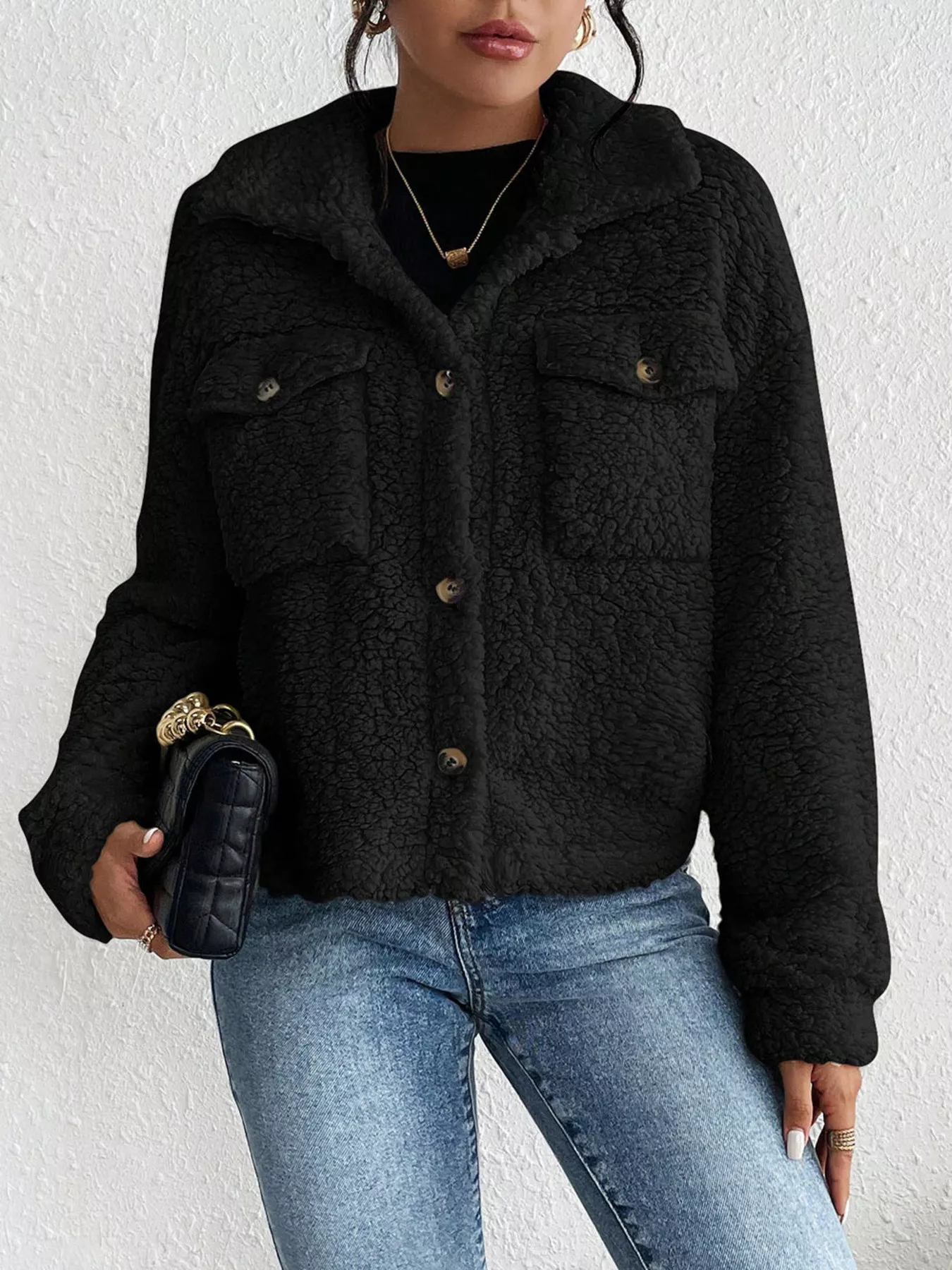 Cozy Sherpa Button-Down Jacket - Image 8