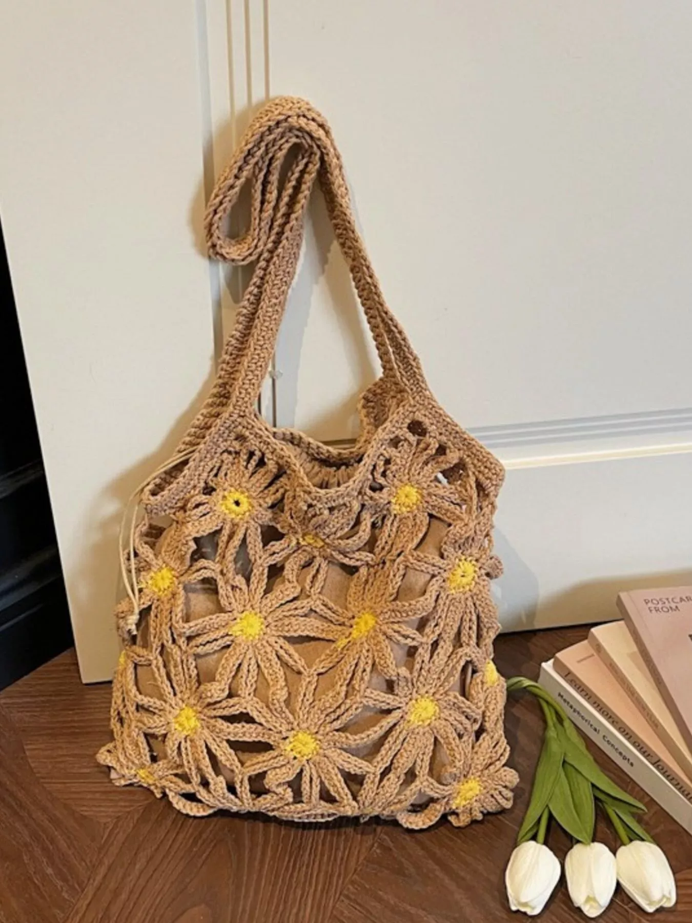Crochet Daisy Shoulder Bag - Image 2