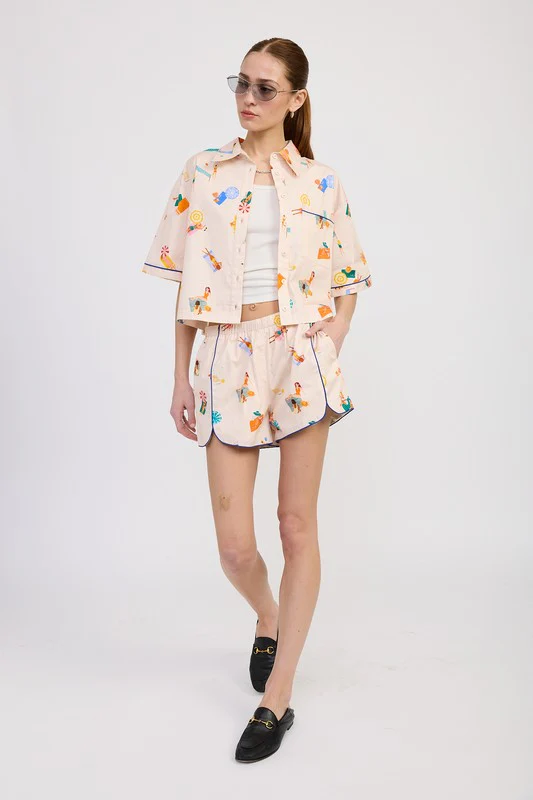 CROPPED OVERSIZE BUTTON UP TOP - Image 3