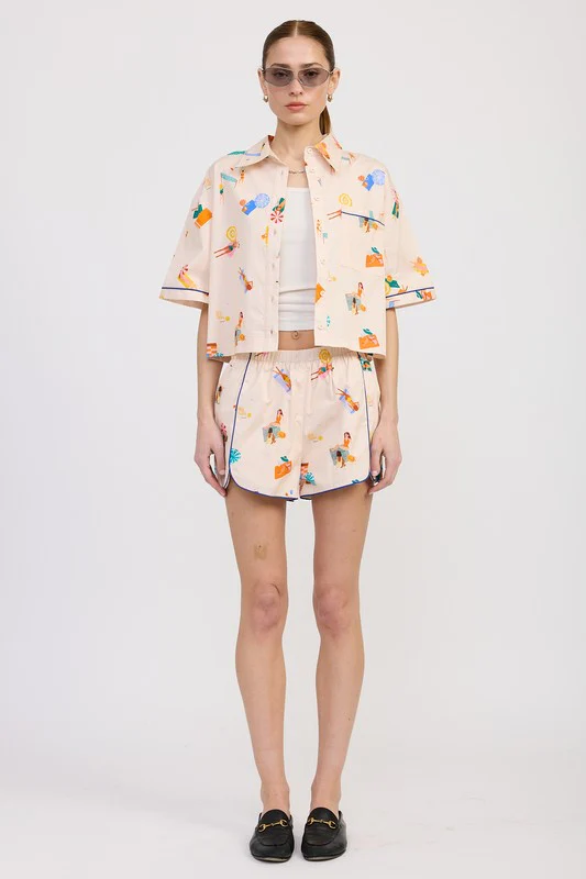CROPPED OVERSIZE BUTTON UP TOP - Image 4
