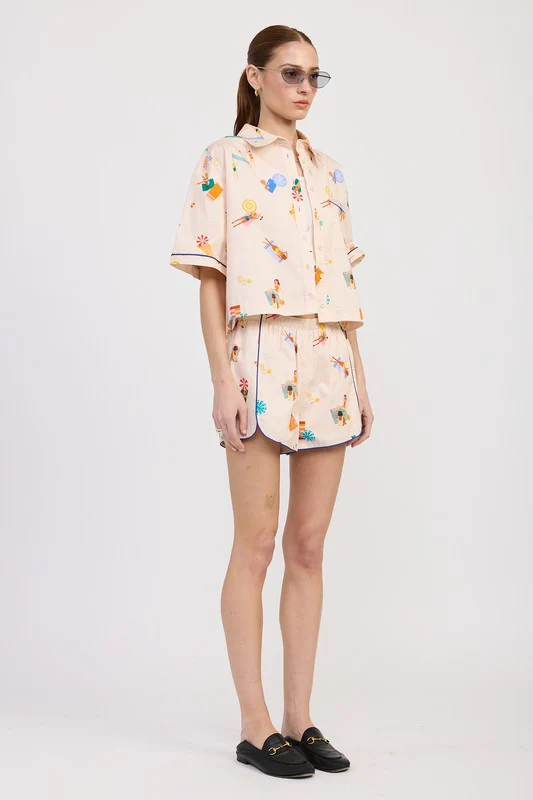 CROPPED OVERSIZE BUTTON UP TOP - Image 5