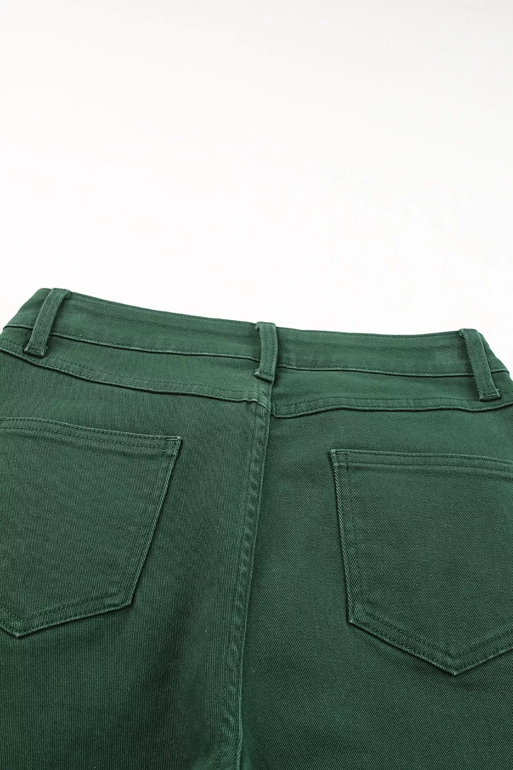 Crossed Waist Raw Hem Shift Jeans - Image 12