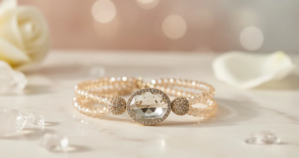 Crystal Oval Centerpiece Bracelet