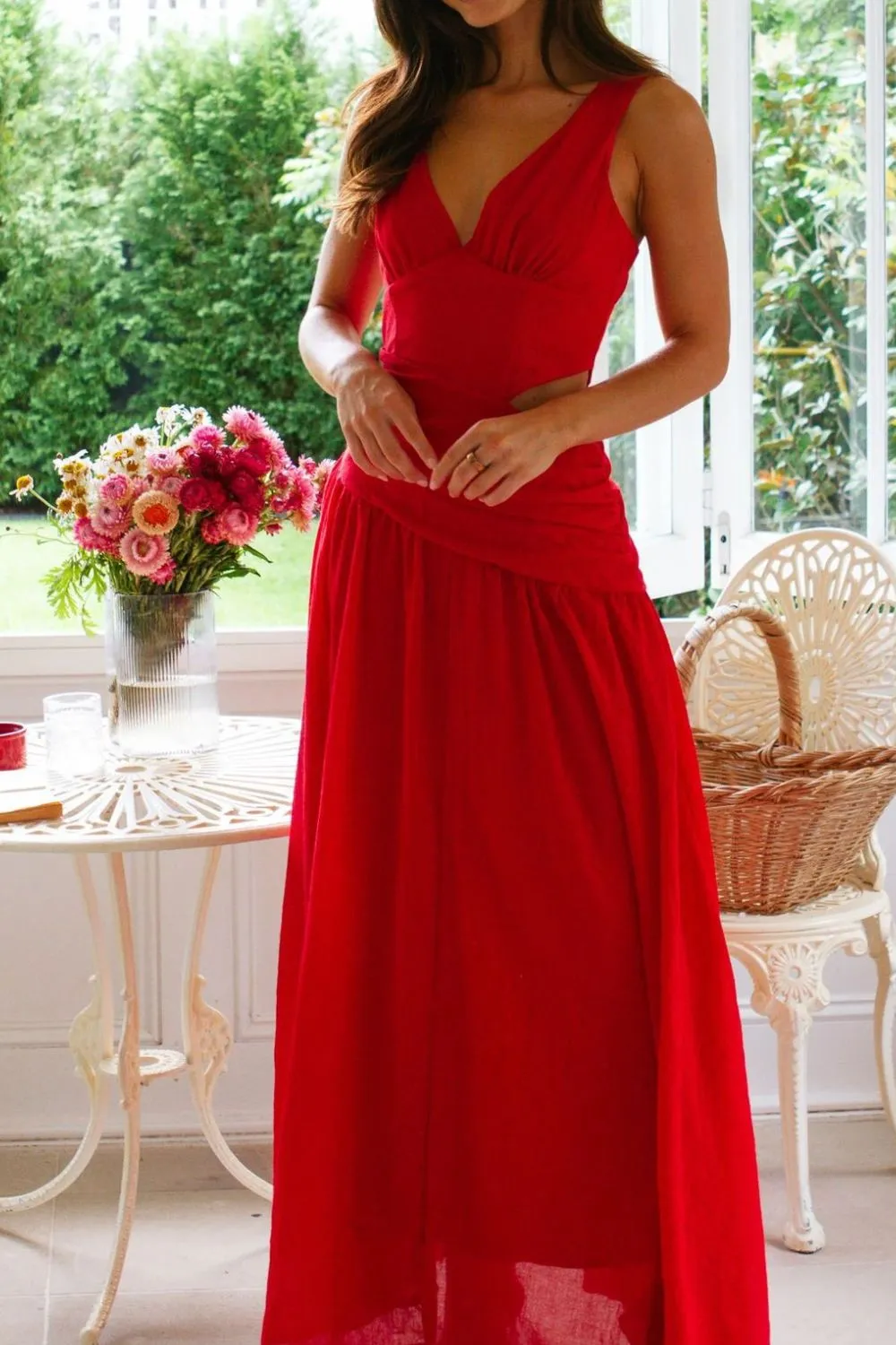Cutout Back V-Neck Dress - Image 10