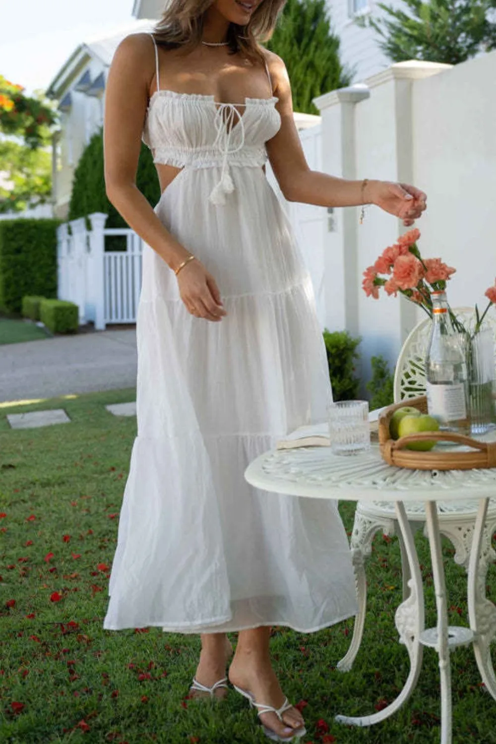 Cutout Square Neck Midi Cami Dress - Image 6