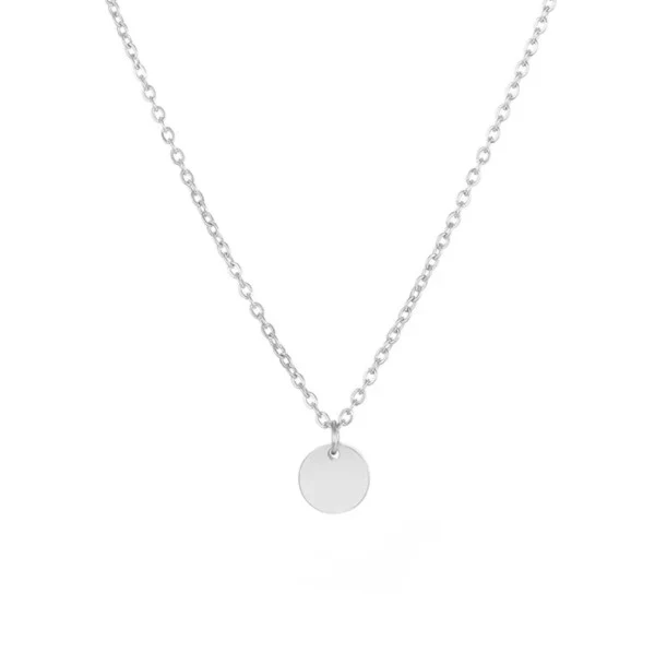 Dainty Circle Necklace, Silver/Gold/Rose Gold - Image 2