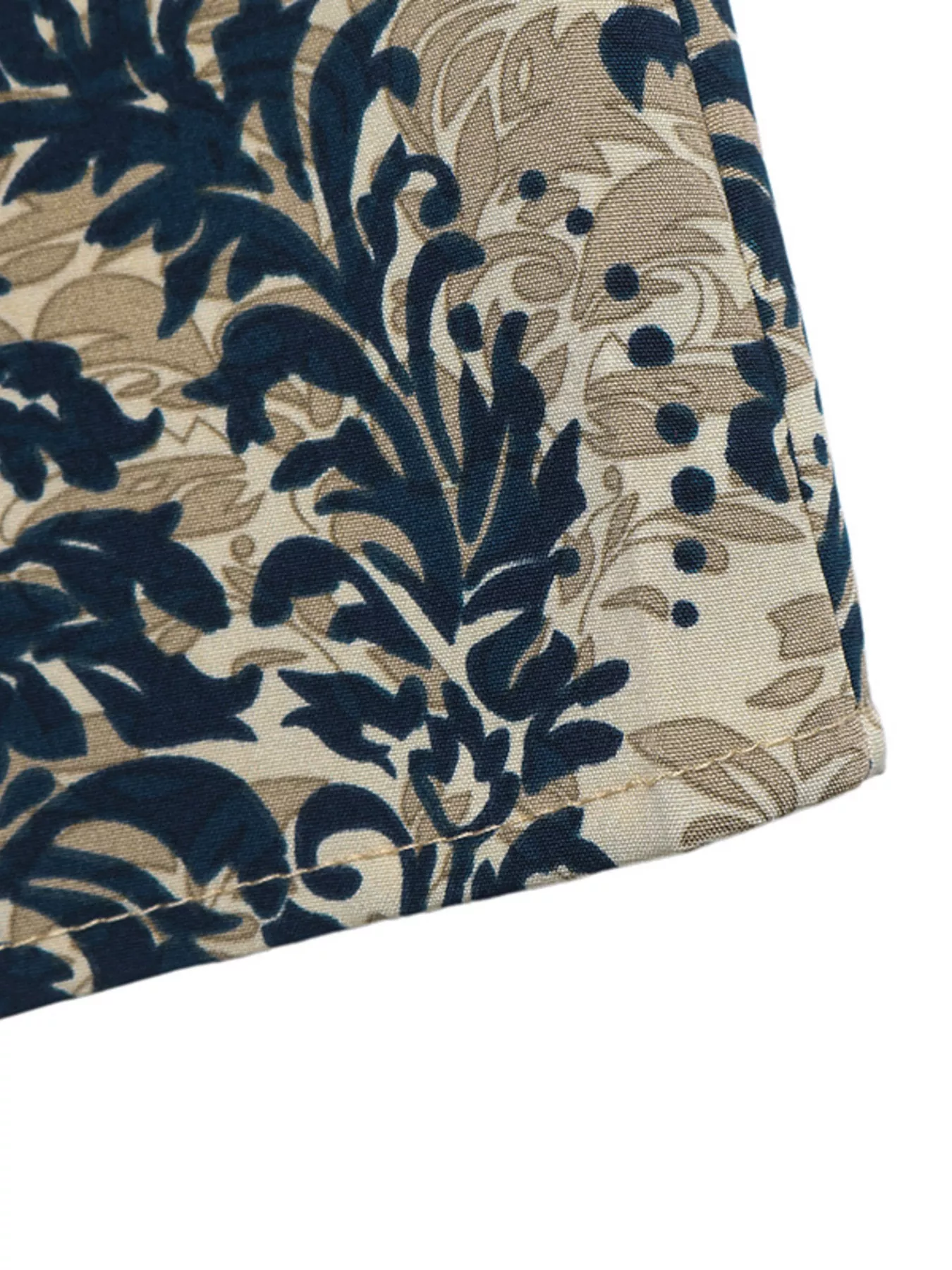 Damask Print Cap Sleeve Blouse - Image 9