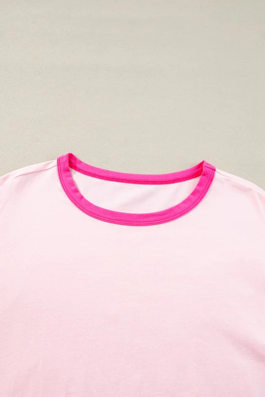 Dark Blue Color Block Sleeve Loose Fit Top - Image 15