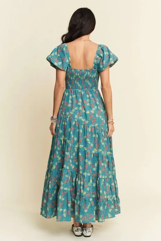 Davi & Dani Lightweight Sweetheart Neck Textured Tiered Maxi Dress - Image 6