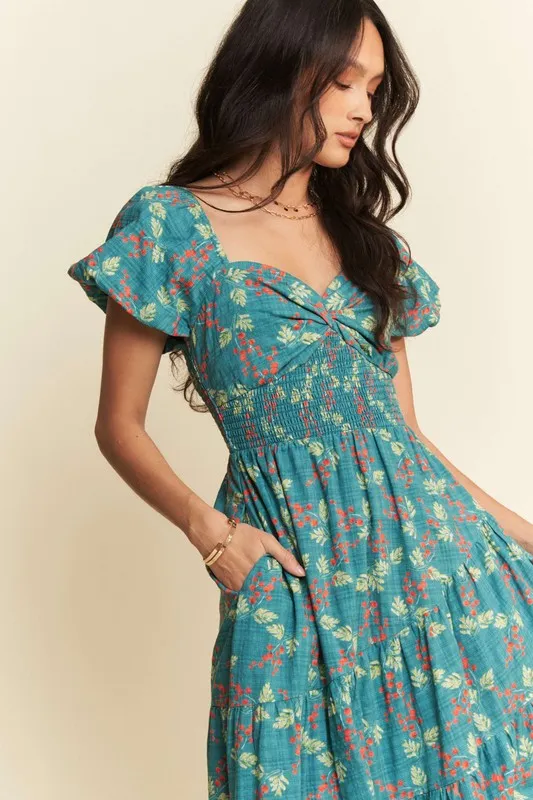 Davi & Dani Lightweight Sweetheart Neck Textured Tiered Maxi Dress - Image 8