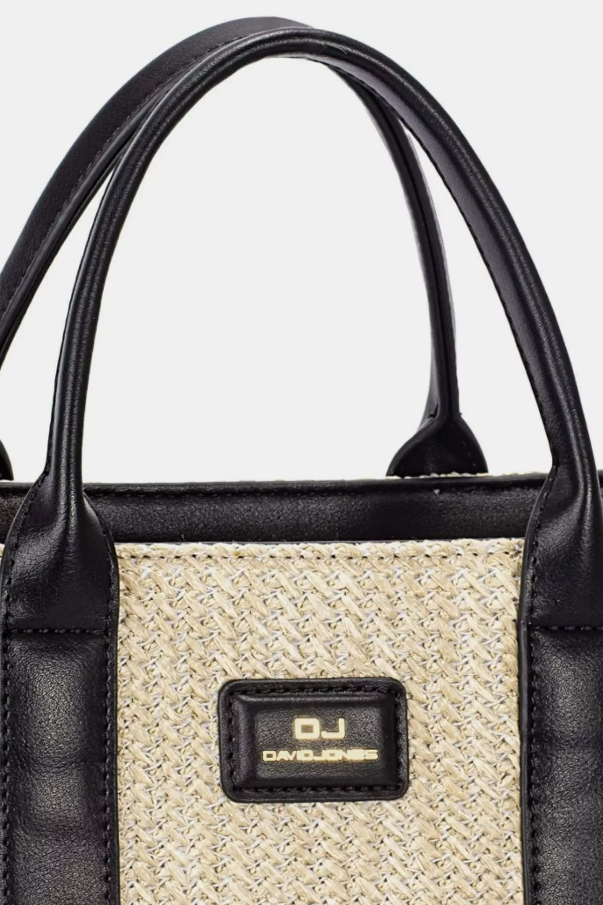 David Jones Square Woven Tote Handbag - Image 4