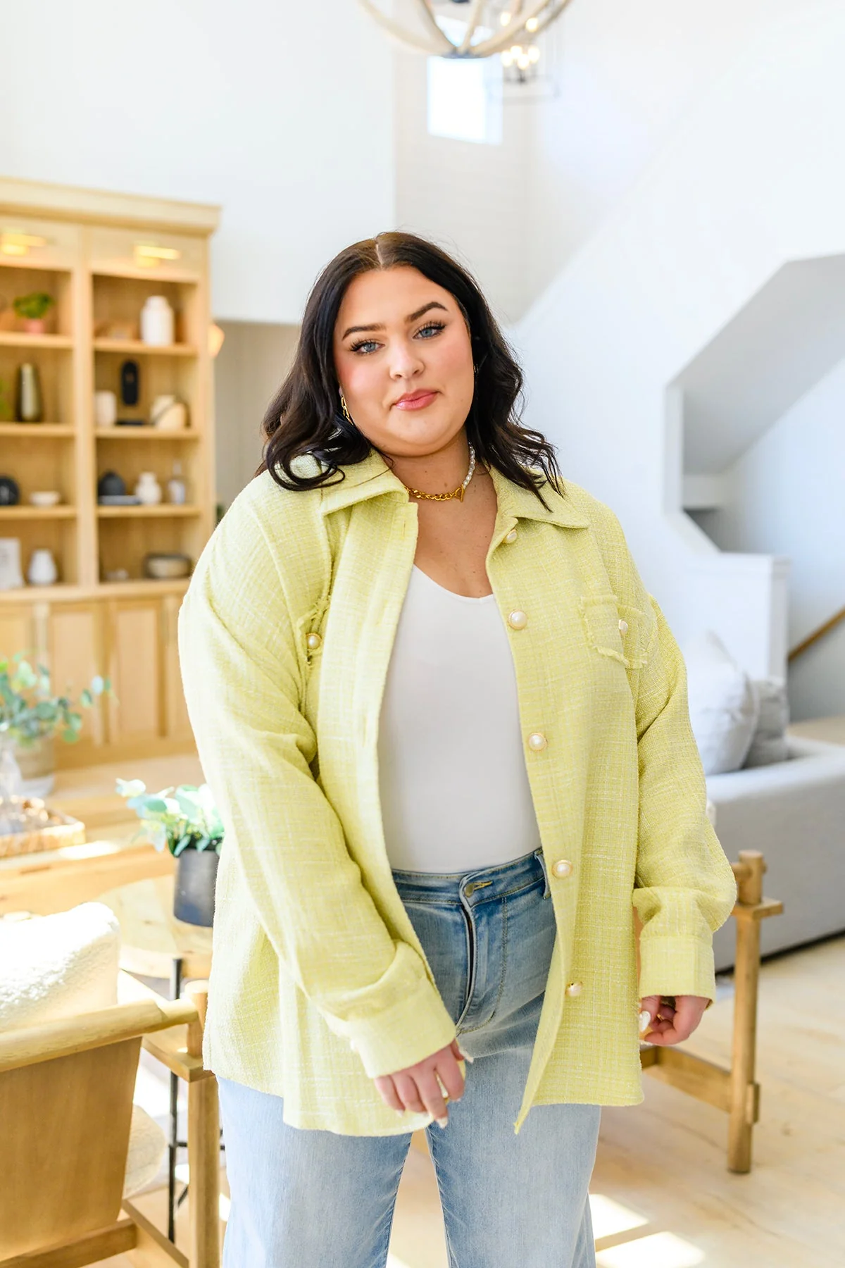 Daydreams Shacket in Yellow - Image 19