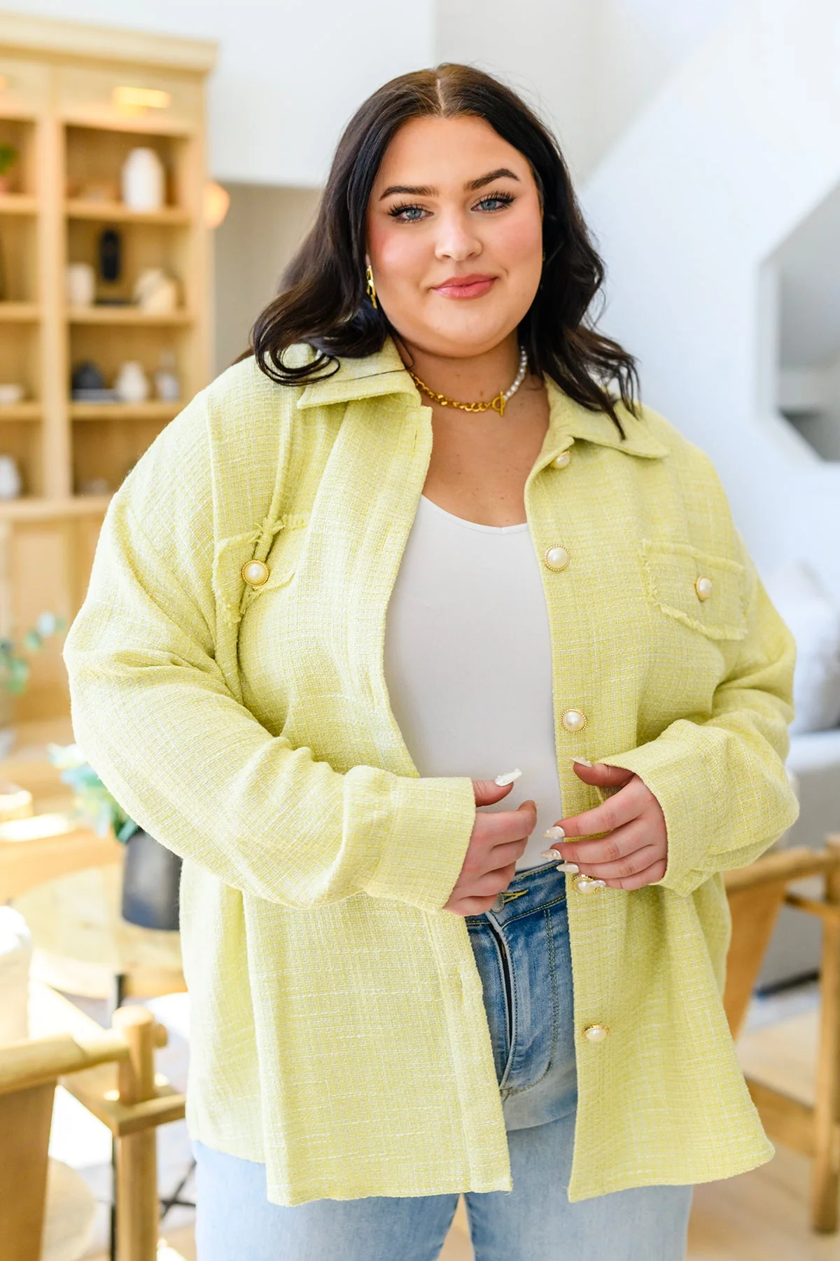 Daydreams Shacket in Yellow - Image 20