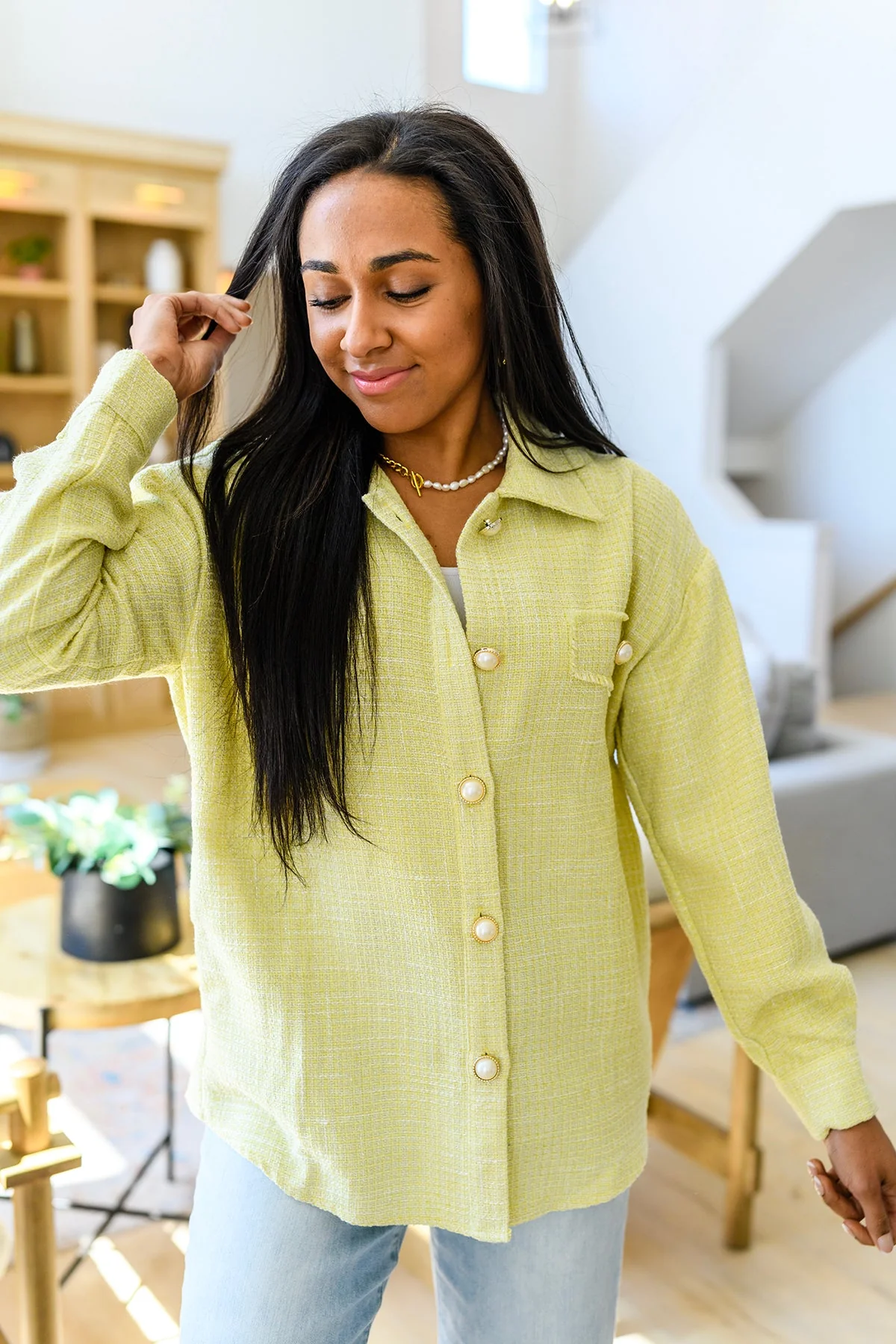 Daydreams Shacket in Yellow - Image 8