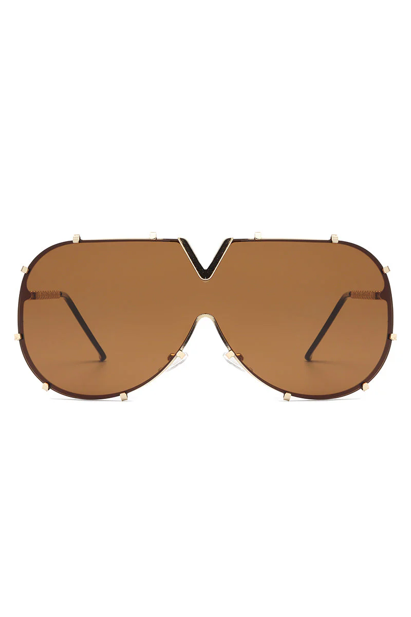 Dazzle - Oversized Luxury Aviator Sunglasses - Image 4