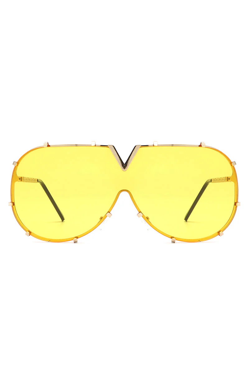 Dazzle - Oversized Luxury Aviator Sunglasses - Image 9