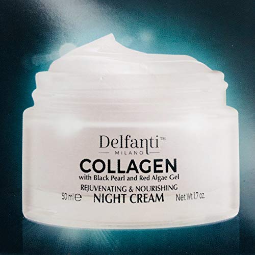 Delfanti-Milano • COLLAGEN REJUVENATING AND NOURISHING Night Cream • Face and Neck Moisturizer with BLACK PEARL and RED ALGAE GEL• Made in Italy - Image 7