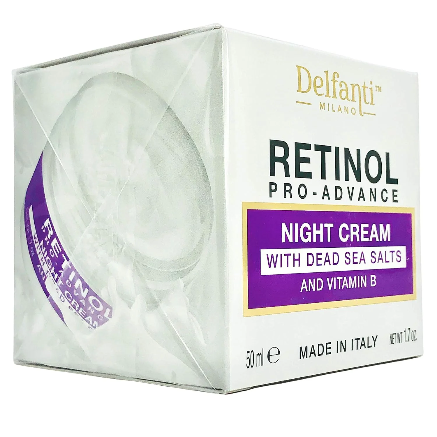 Delfanti Milano • RETINOL PRO-ADVANCE NIGHT CREAM • with dead sea minerals and vitamin B • Made in Italy - Image 3