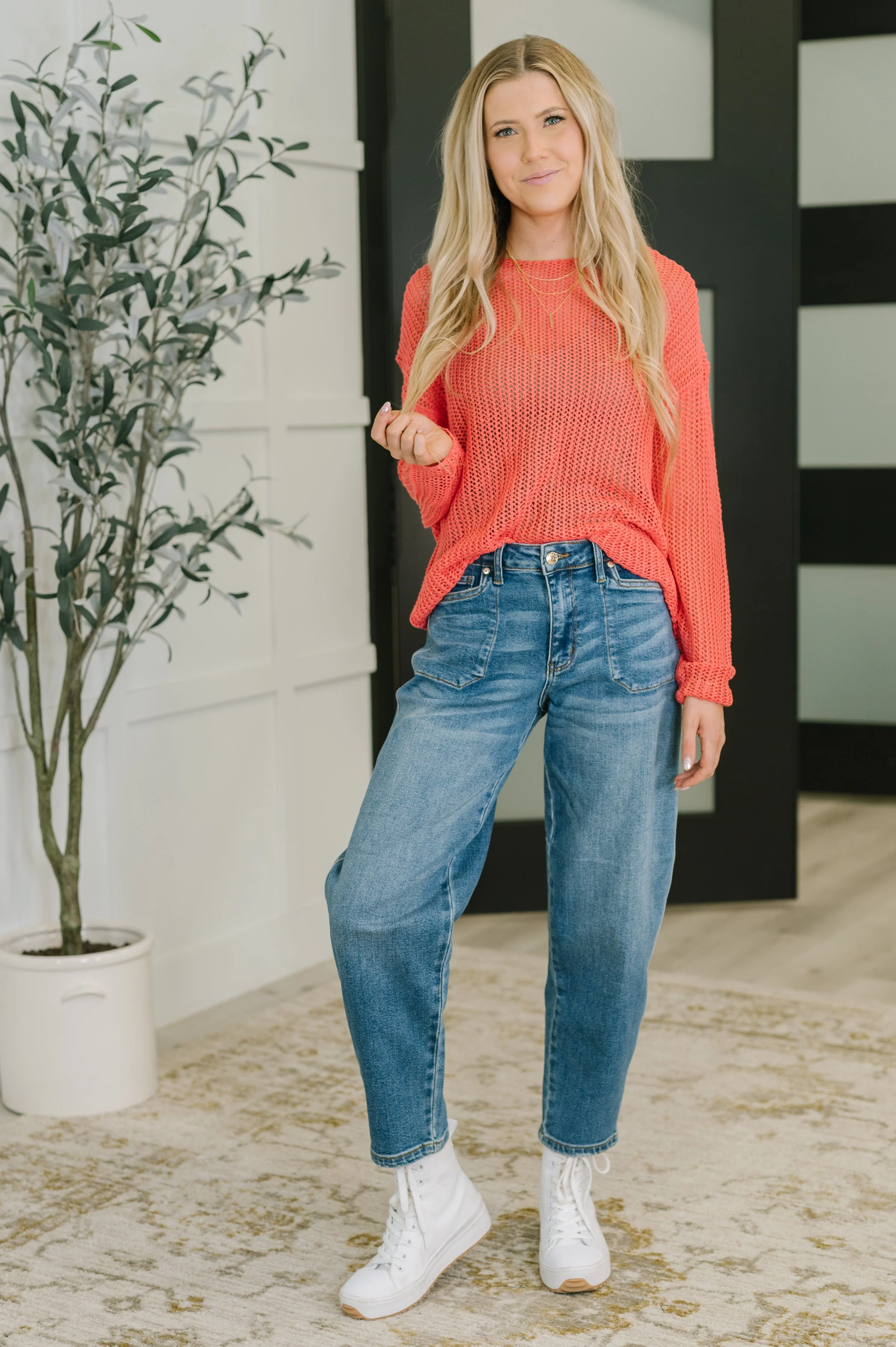 Desert Bloom Loose Knit Sweater - Image 3