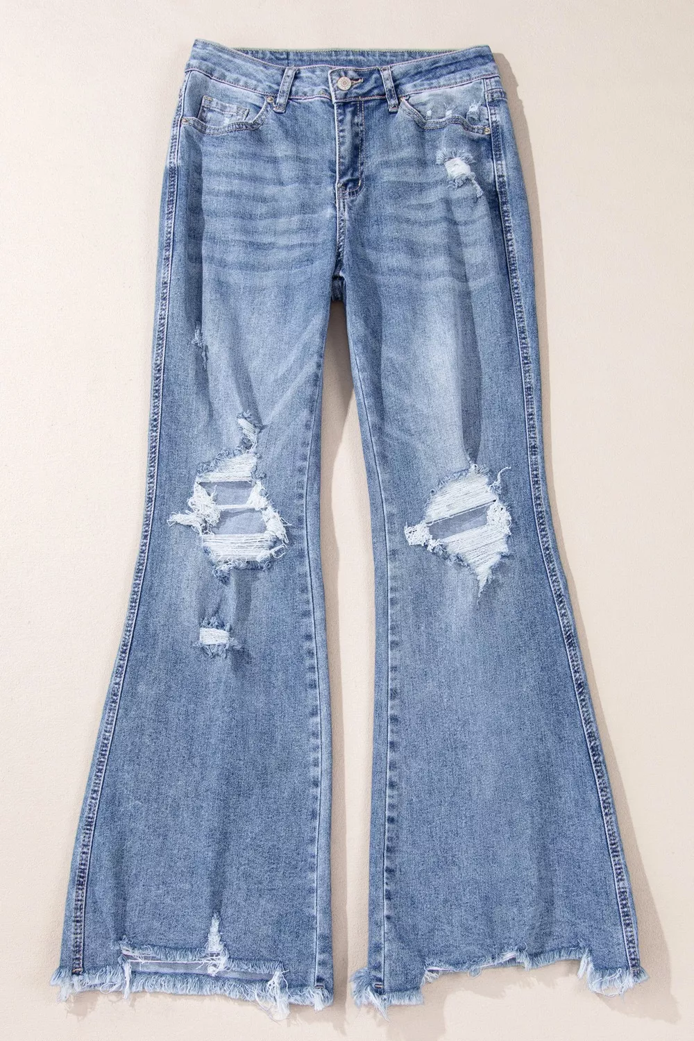 Distressed Flare Jeans - Image 4