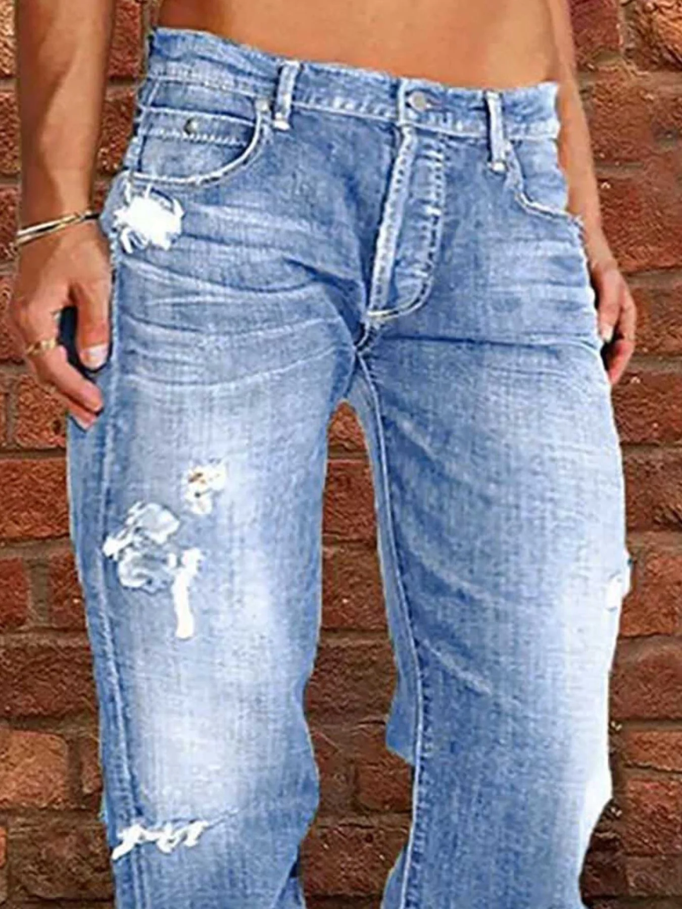 Distressed Loose Fit Jeans - Image 2