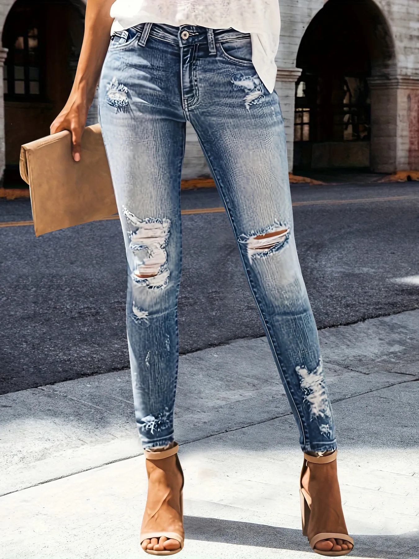 Distressed Skinny Jeans - Image 2