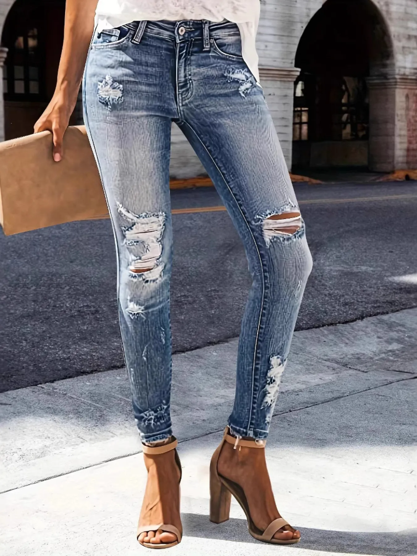 Distressed Skinny Jeans - Image 5