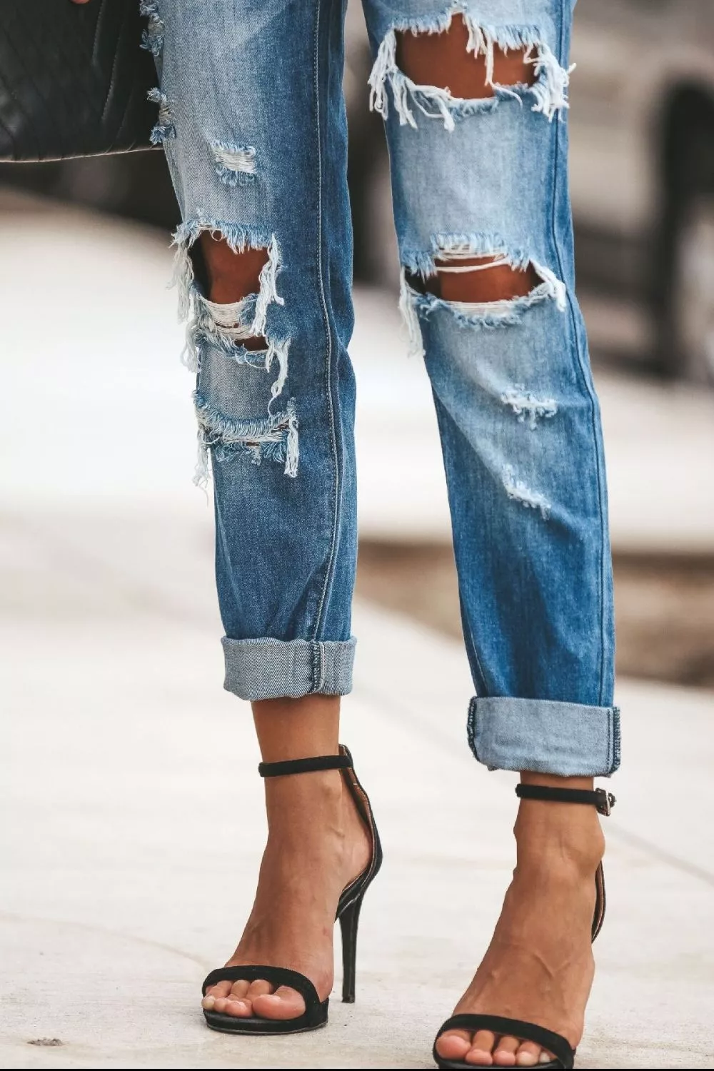 Distressed Straight Leg Jeans - Image 2