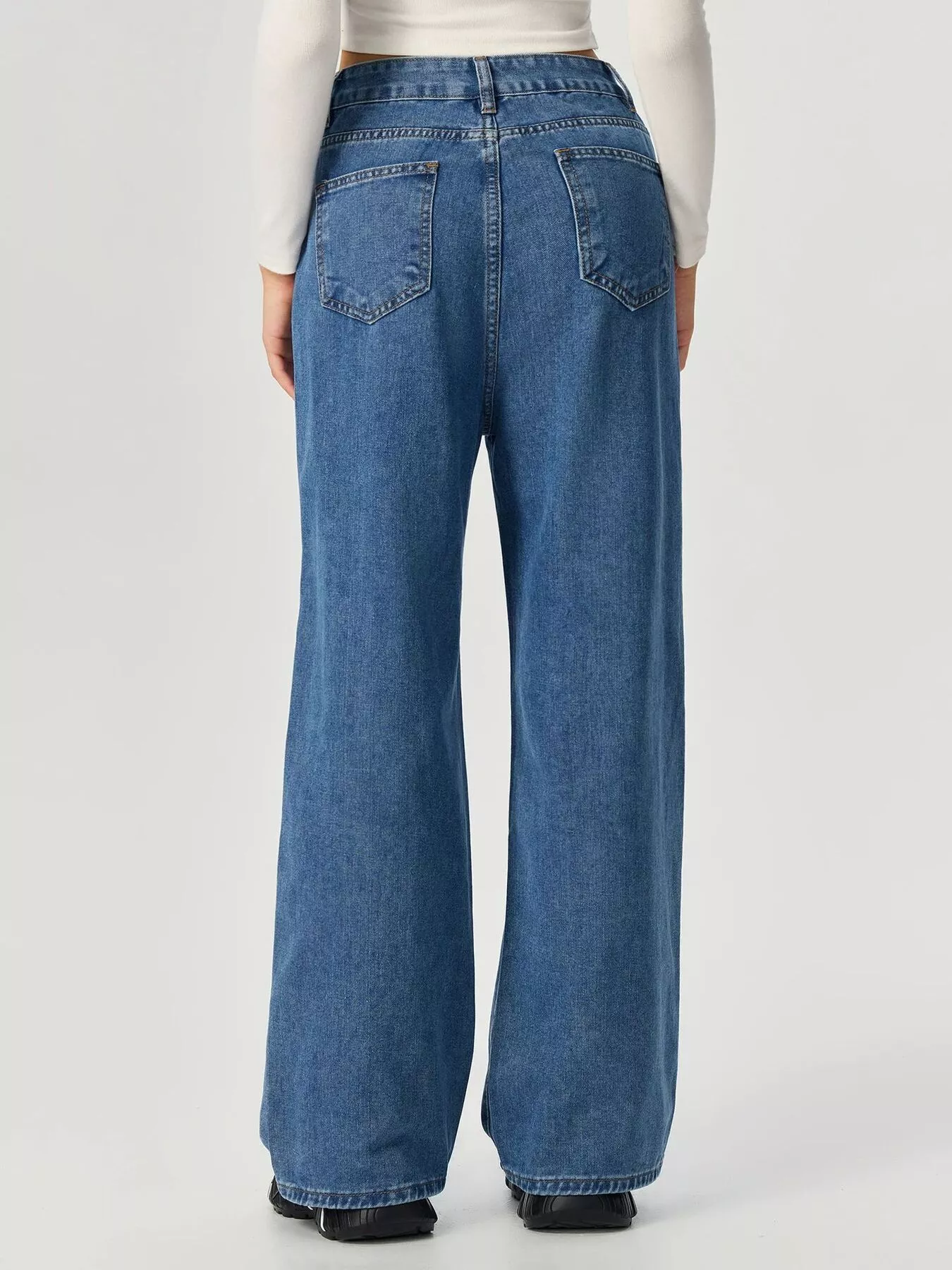 Distressed Wide Leg Jeans - Image 4