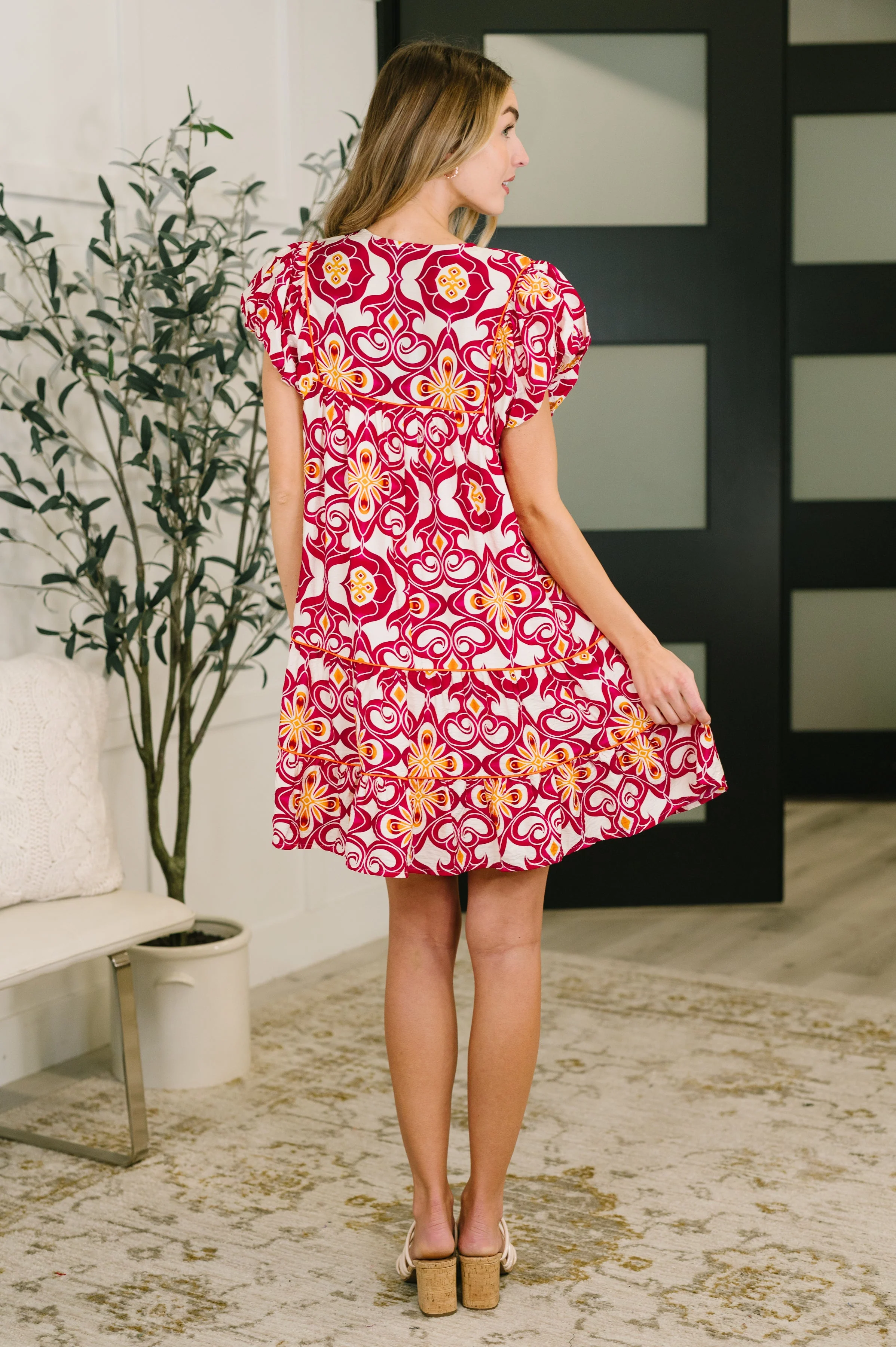 Don't You Go Away Balloon Sleeve Dress - Image 5