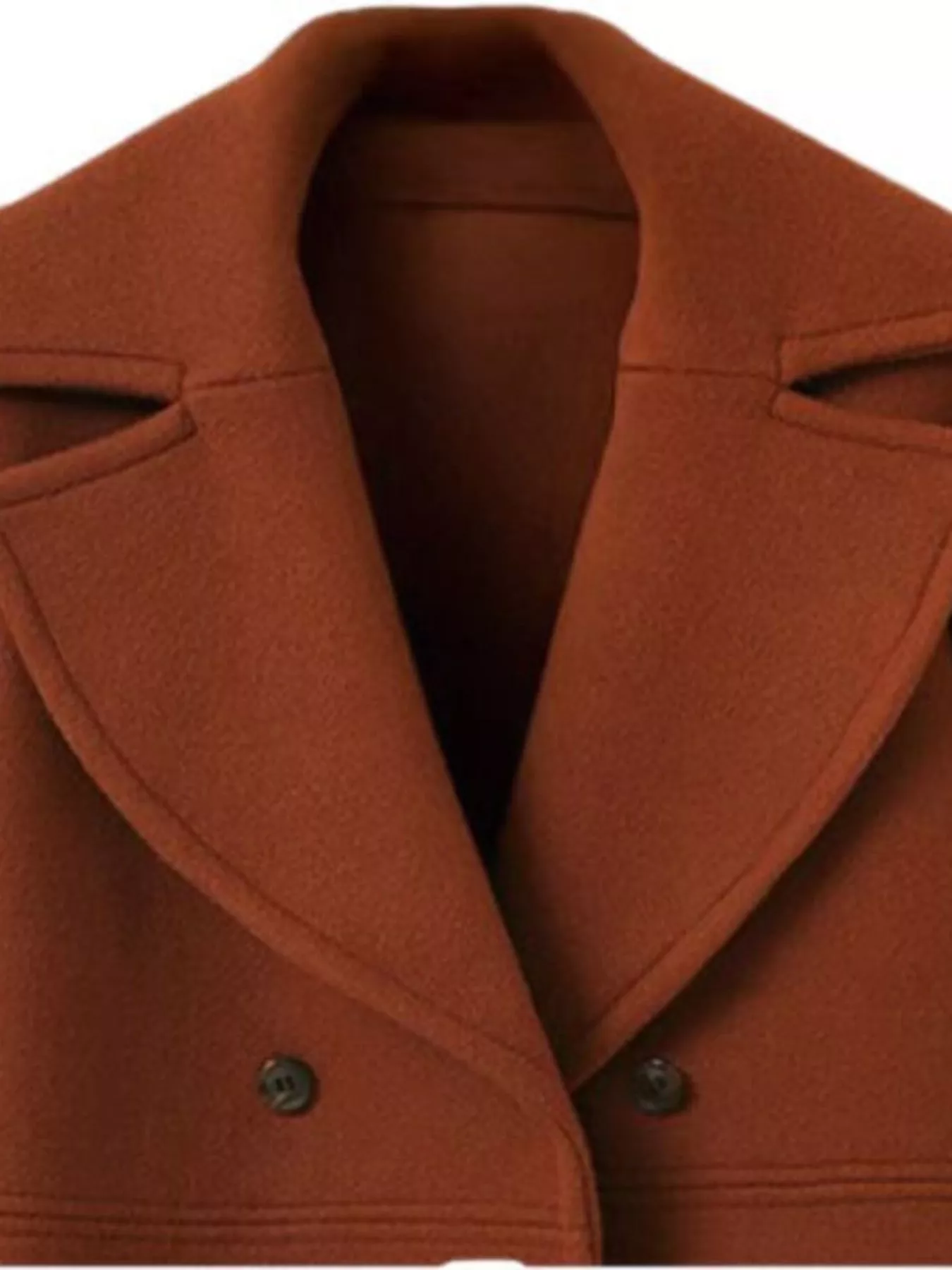 Double-Breasted Long Sleeve Coat - Image 4