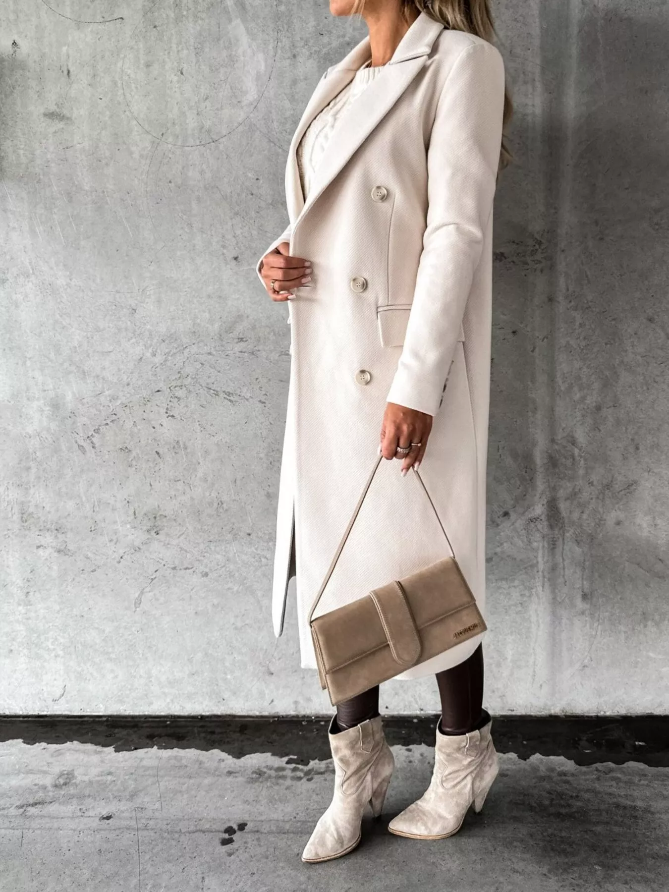Double-Breasted Longline Coat - Image 2