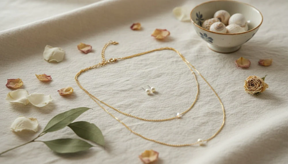 Double Layered Pearl Set Necklace