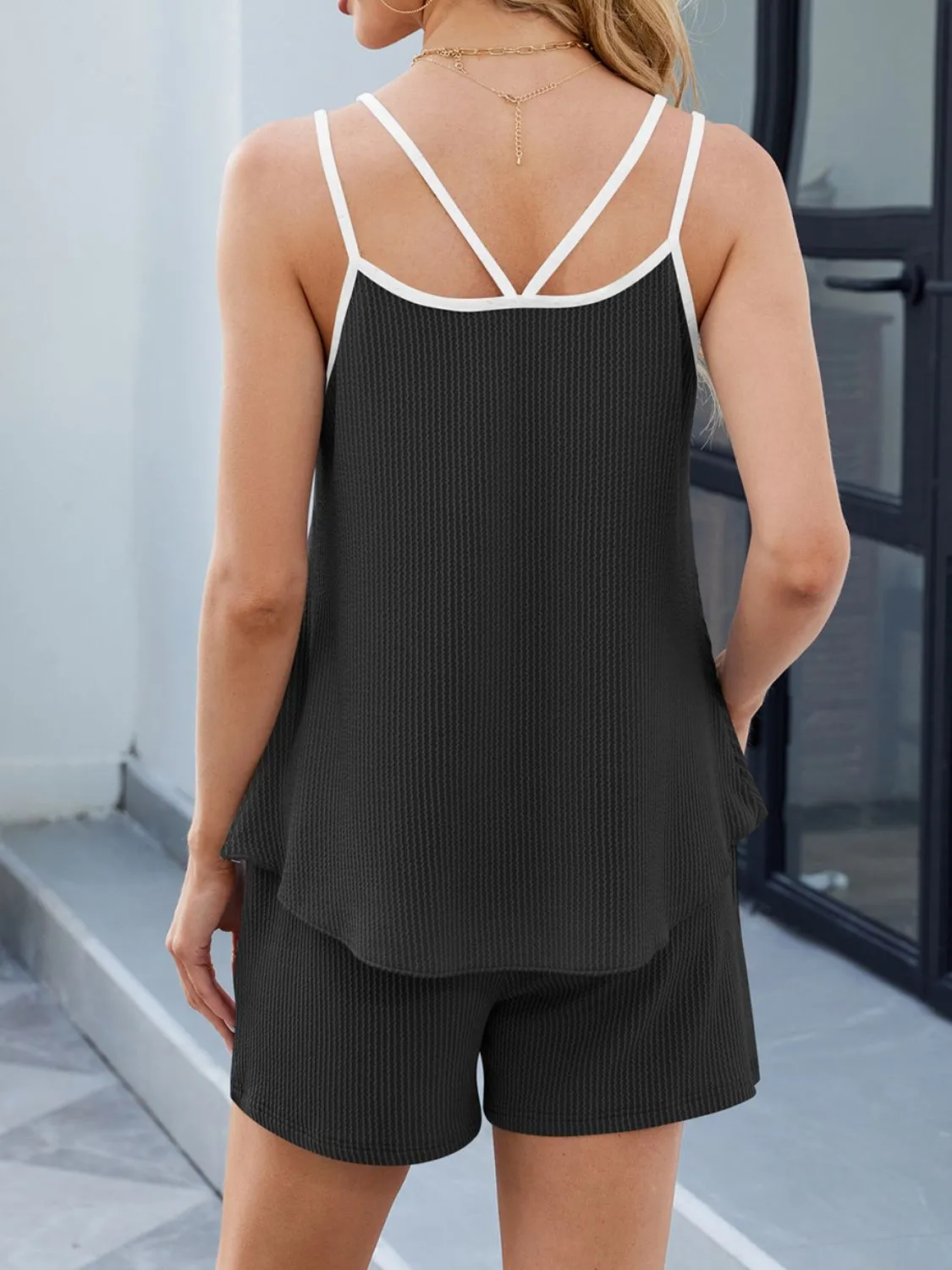 Double Spaghetti Strap Cami and Shorts Set - Image 26