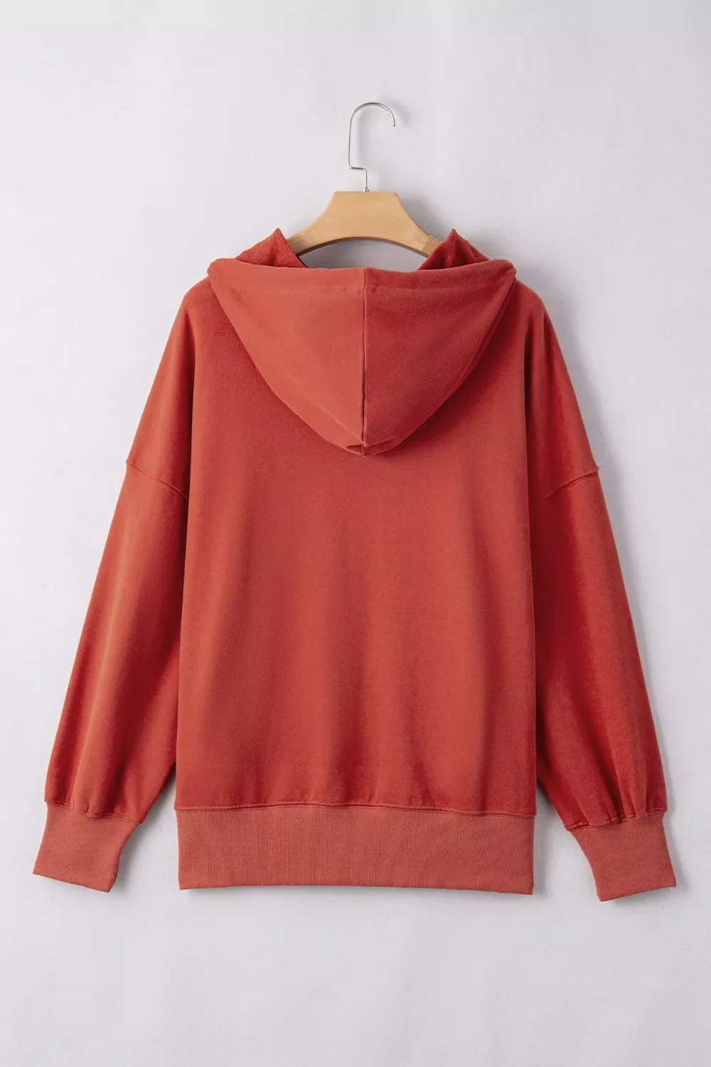 Drawstring Dropped Shoulder Hoodie - Image 5