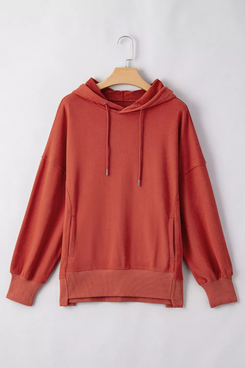 Drawstring Dropped Shoulder Hoodie - Image 6