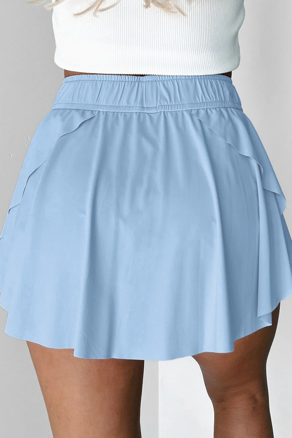 Drawstring High Waist Lined Active Skorts - Image 23
