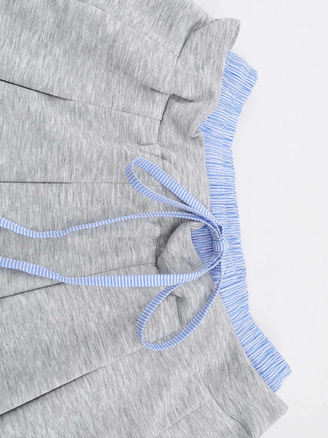 Drawstring Pleated Mini Skirt - Image 3