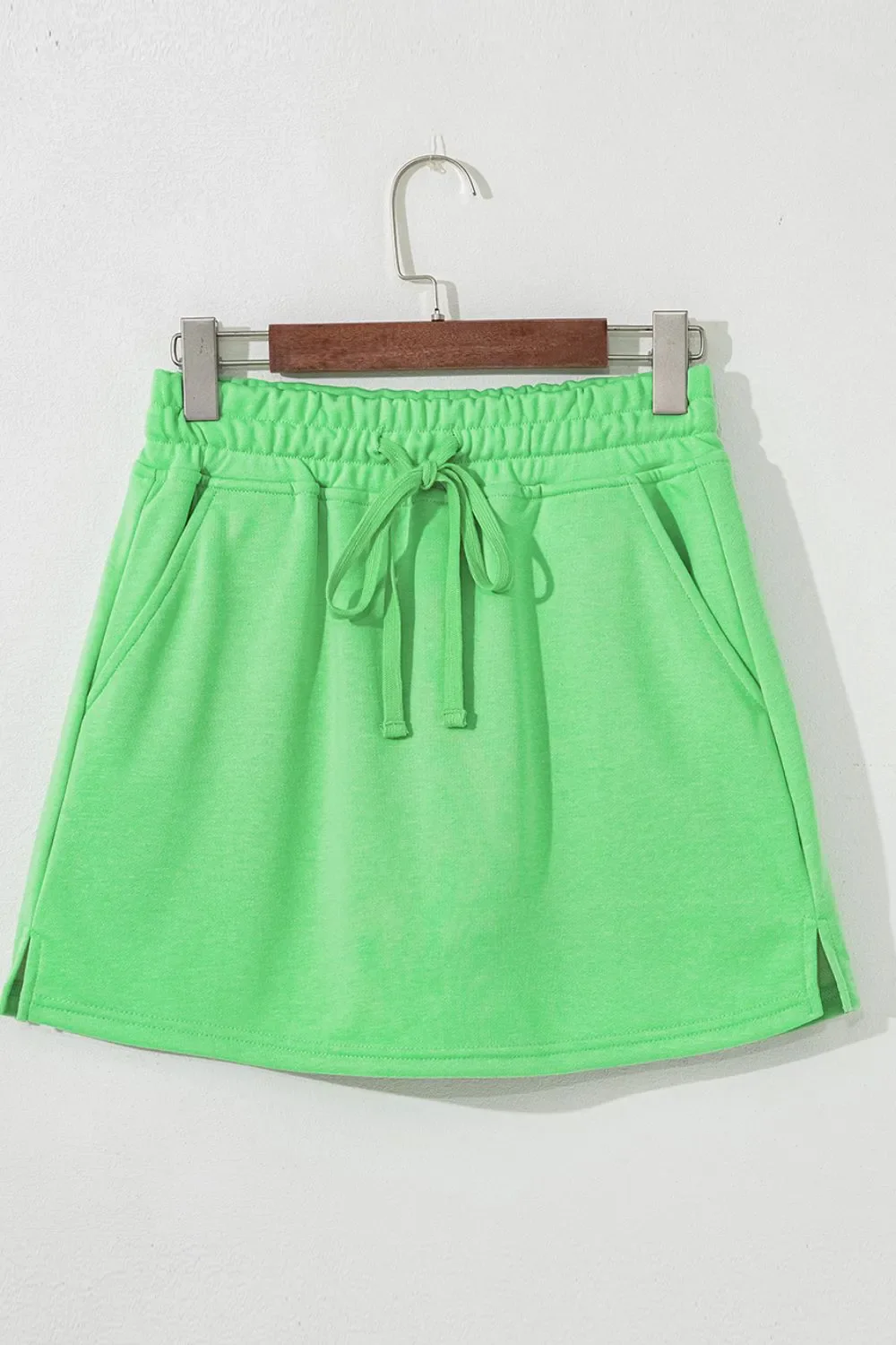 Drawstring Solid Mini Skort - Image 5