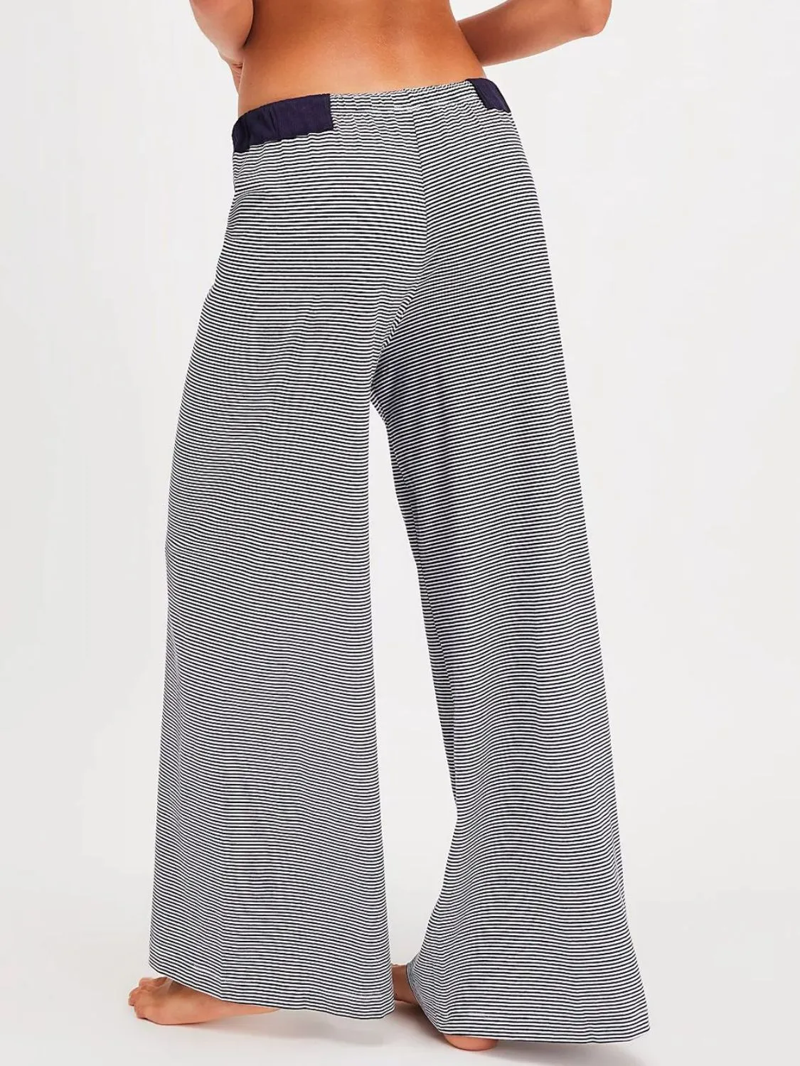 Drawstring Striped Wide Leg Pants - Image 10