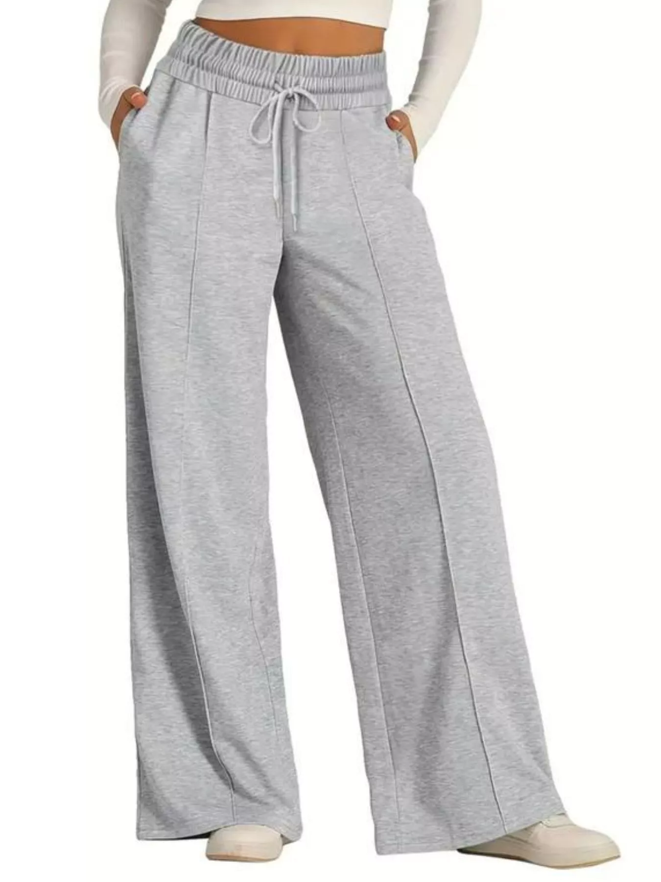 Drawstring Wide Leg Pants - Image 3