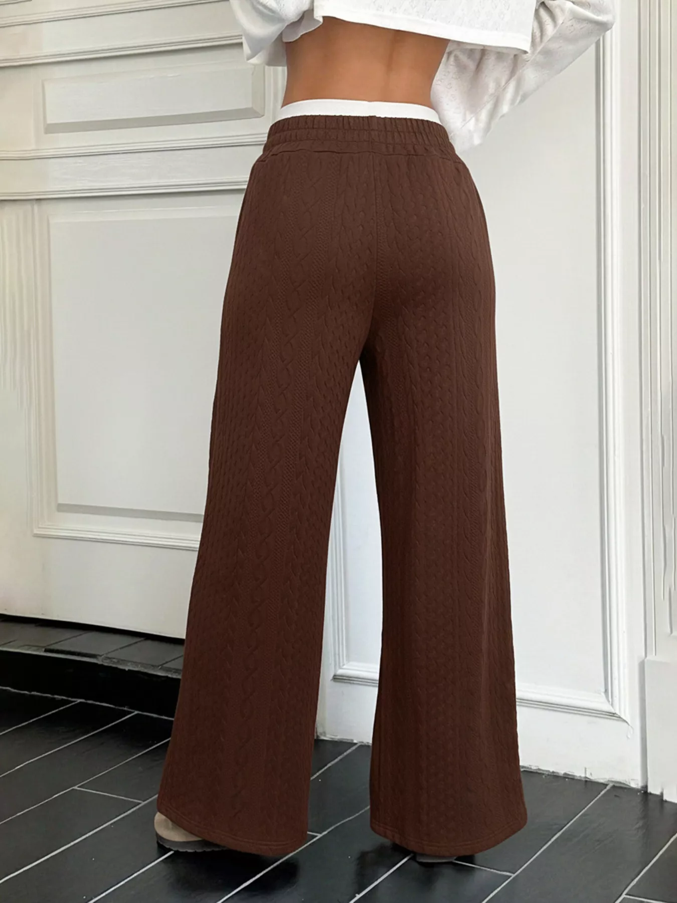 Drawstring Wide Leg Pants - Image 5