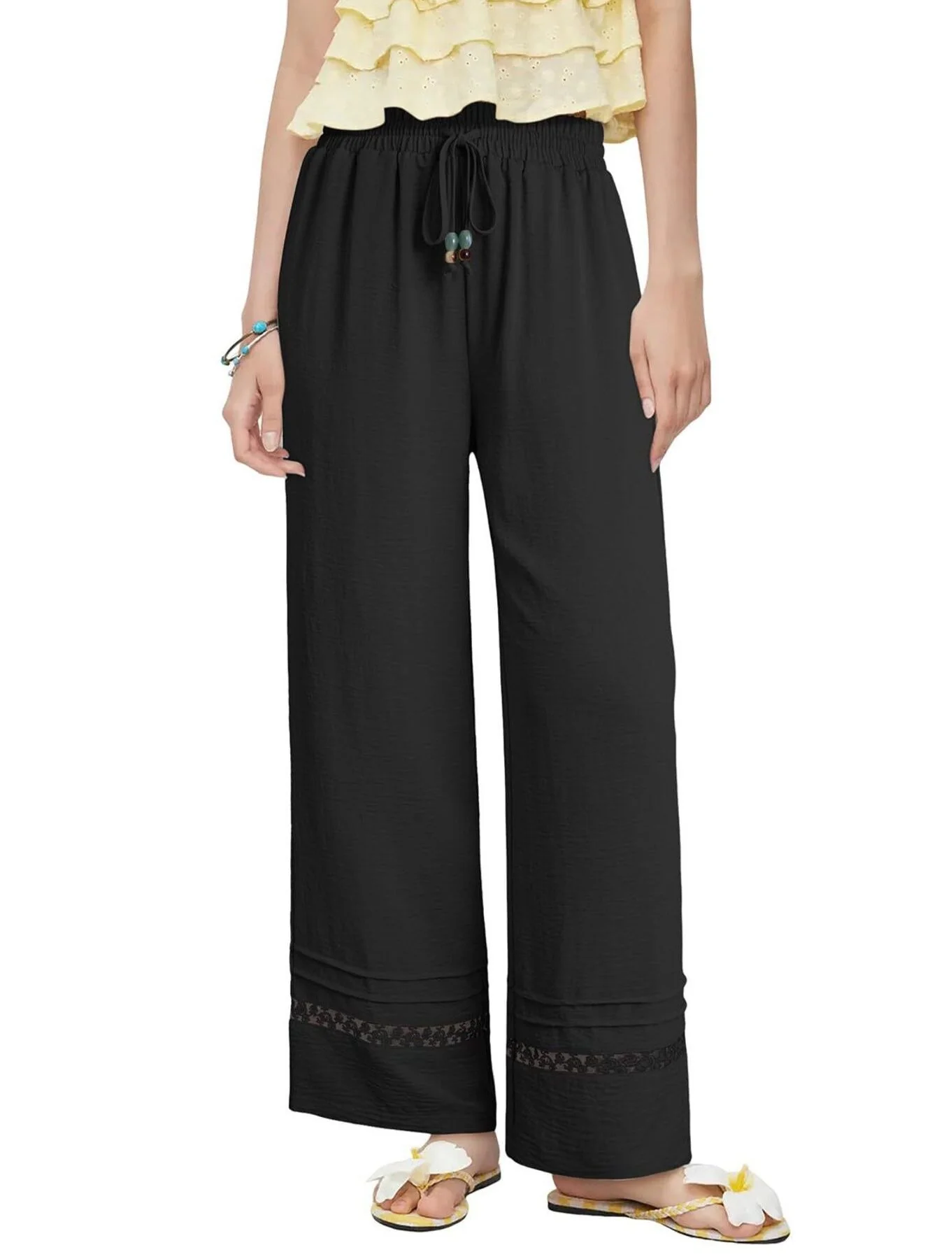 Drawstring Wide Leg Pants - Image 14