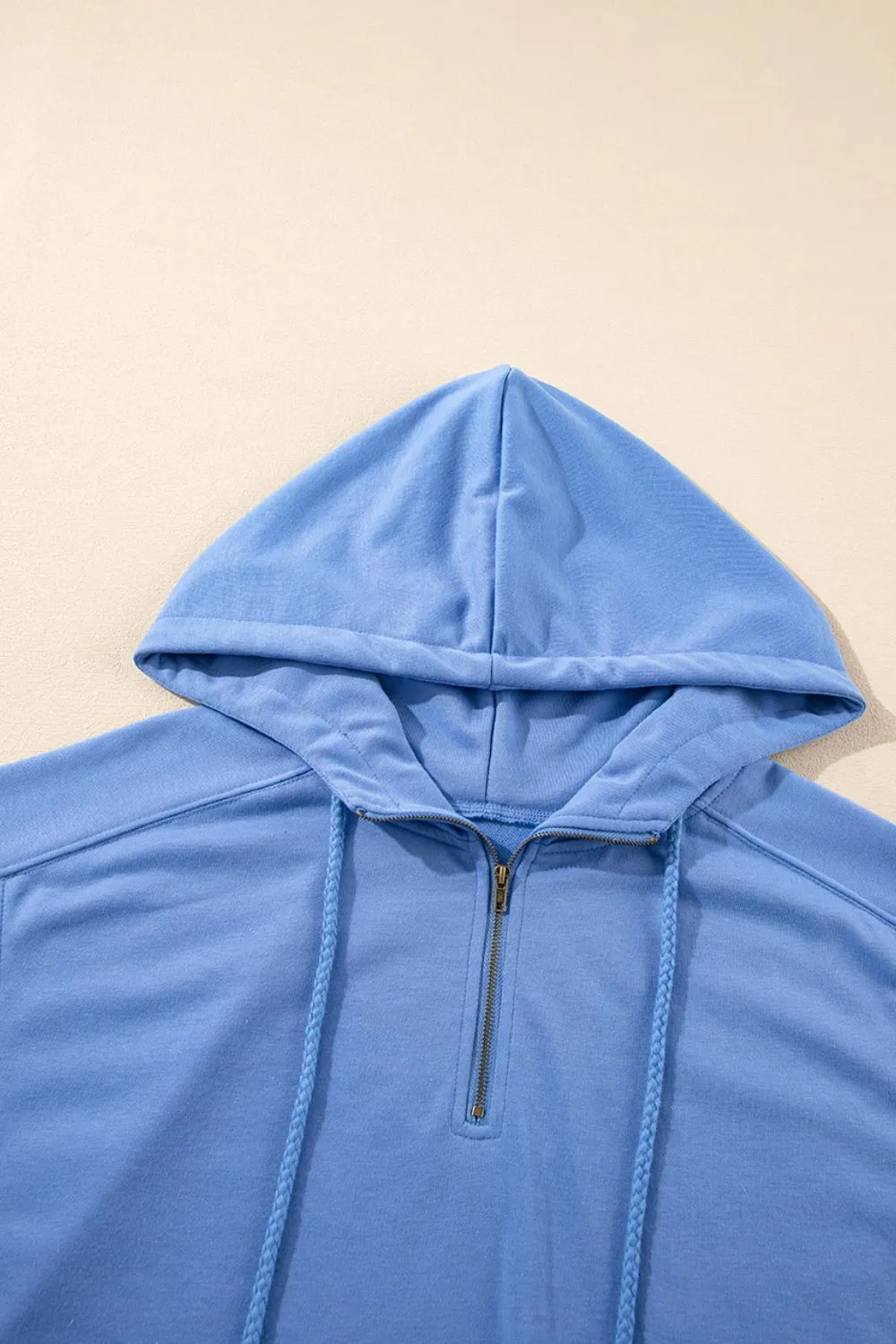 Drawstring Zipped Short Sleeve Hoodie and Shorts Set - Image 10