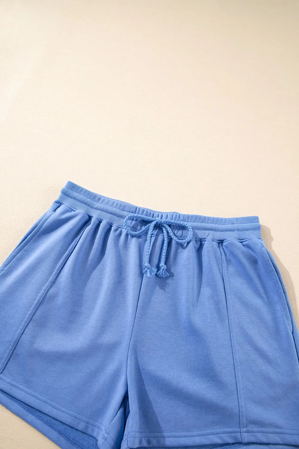 Drawstring Zipped Short Sleeve Hoodie and Shorts Set - Image 13