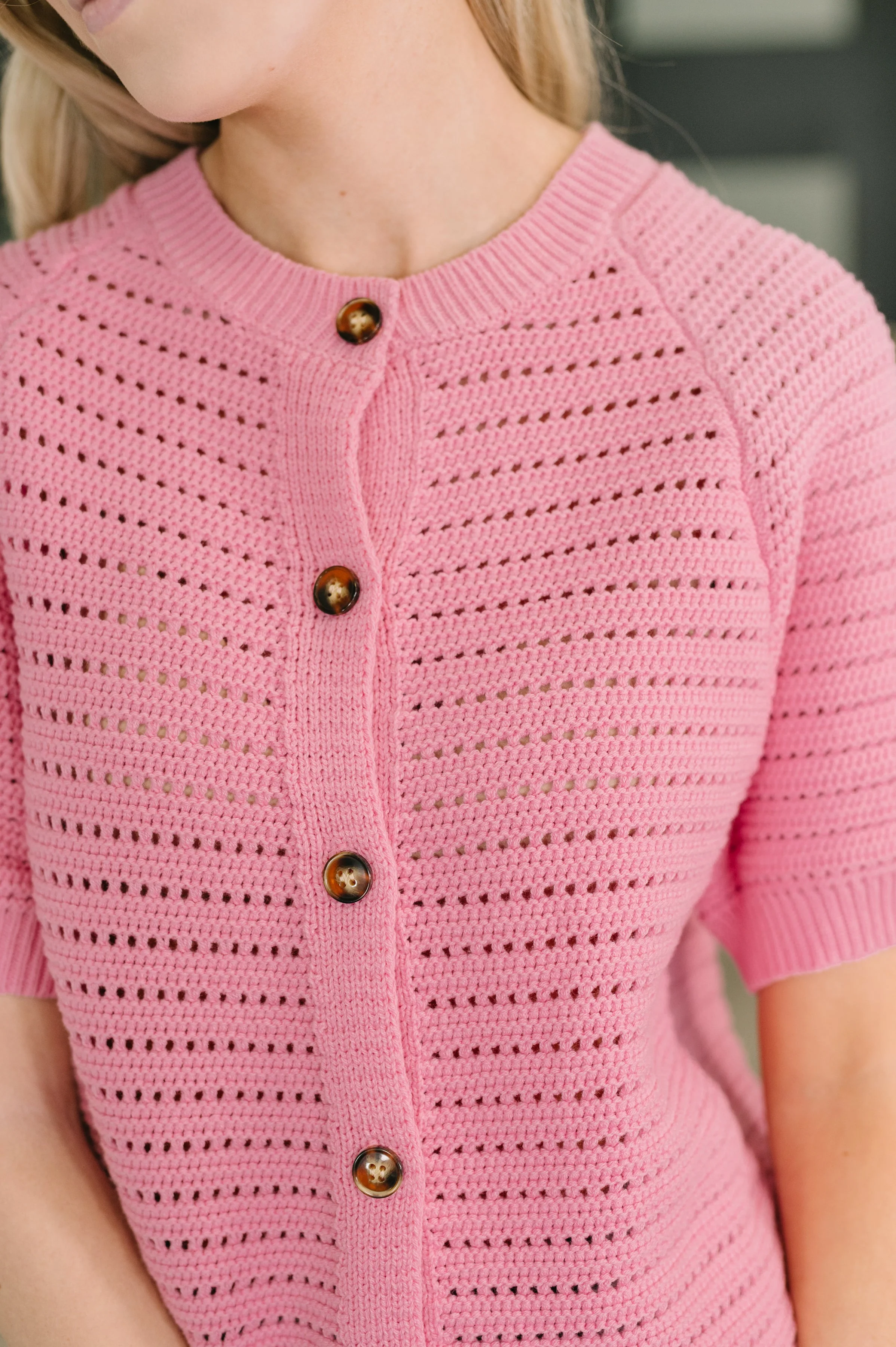 Dreaming All Day Sweater Knit Button Down - Image 2
